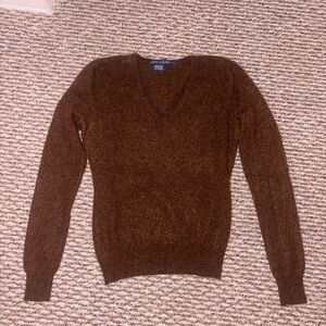 Ralph Lauren Brown V-Neck Sweater